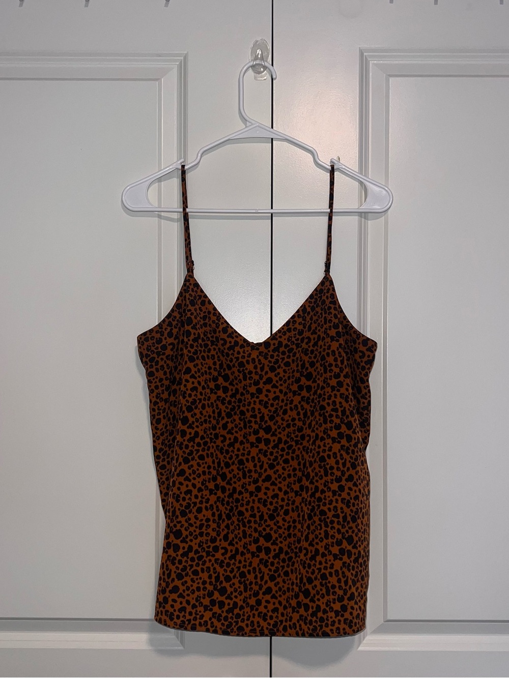 Scotch & Soda Brown Leopard-Print Spaghetti Strap Cami